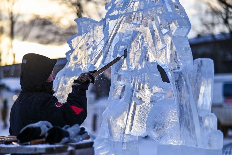 Фестиваль ледяных скульптур в Череповце